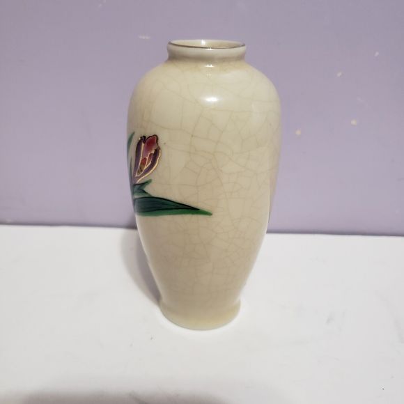 Mini Japan Floral Bud Vase Creme Colored 4" - Picture 2 of 9